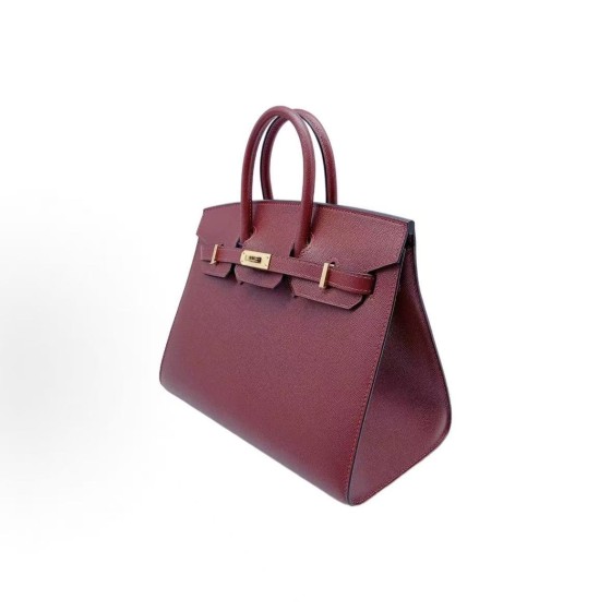 HERMES Birkin 25 Gold buckle Platinum handbag 25 Women\'s Edition 55 Rouge H Hermes Red